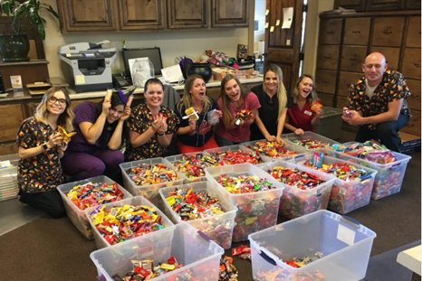 The entire Children's Dental team gathered together